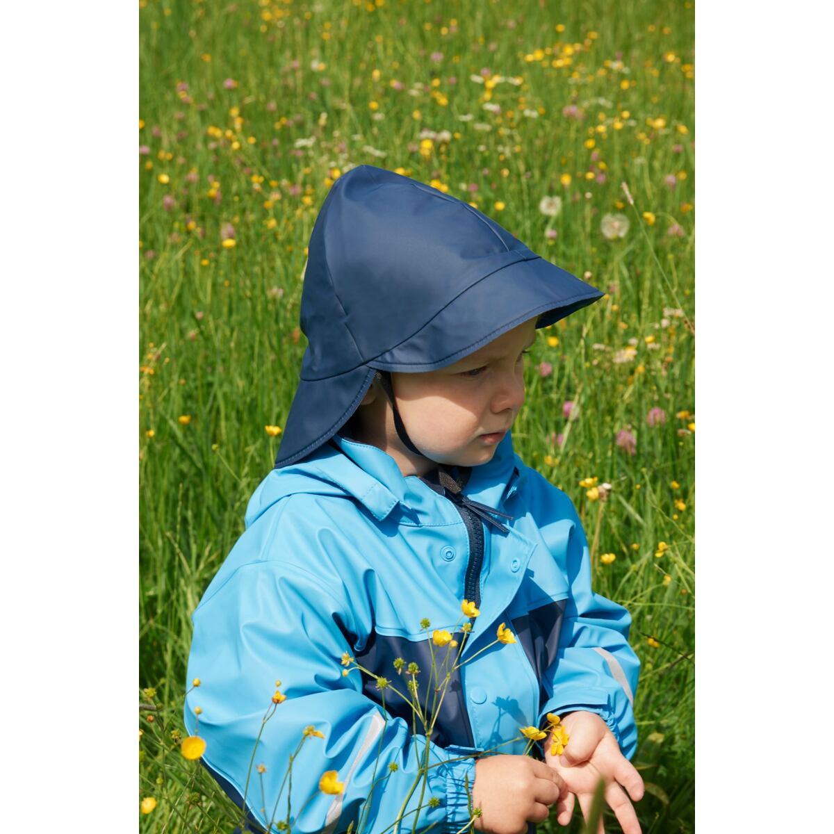 Playshoes Dětský klobouk do deště s fleecem žlutý