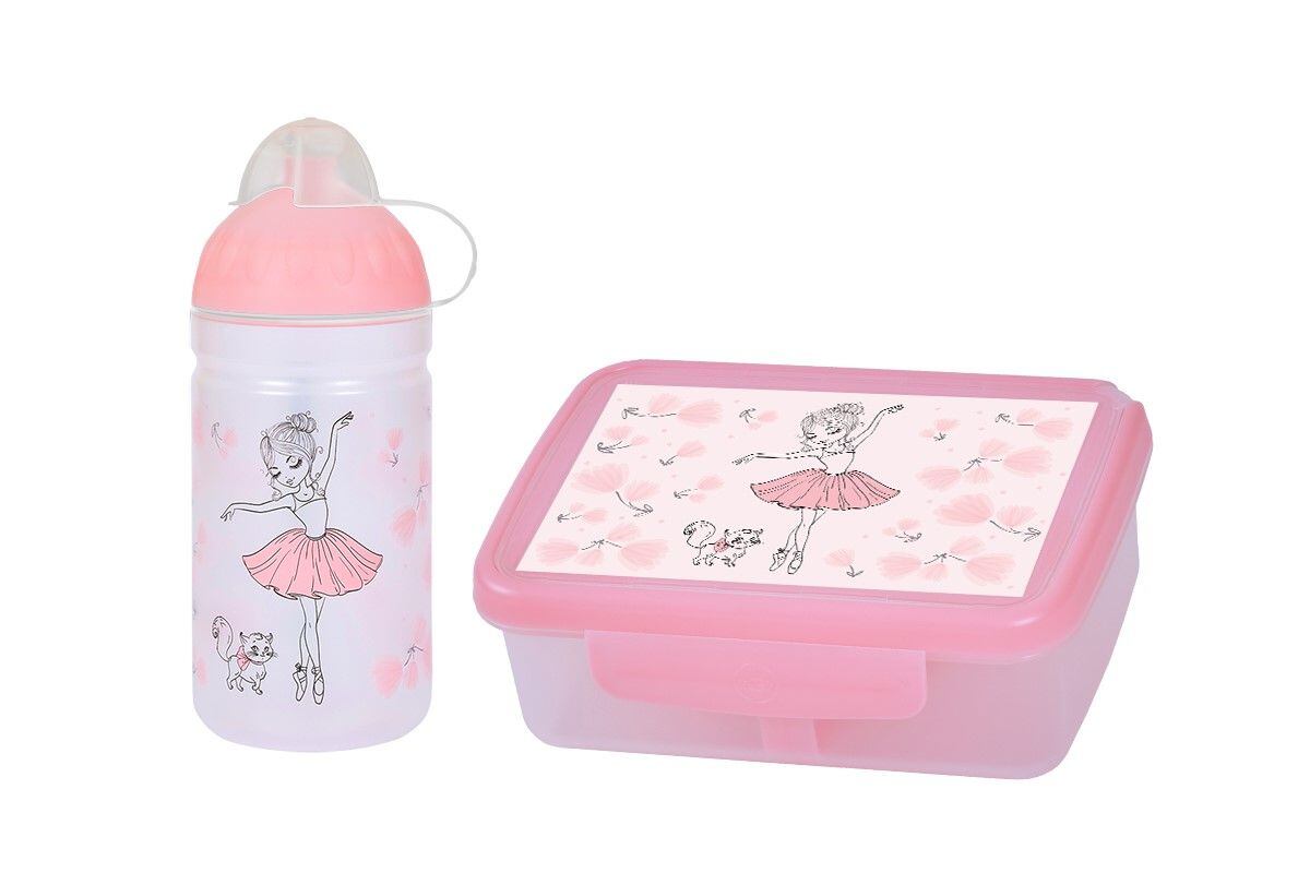 ZDRAVÁ LAHEV® SET ZDRAVÁ LAHEV A ZDRAVÁ SVÁČA svačinový box a lahev 0,5l Balerína
