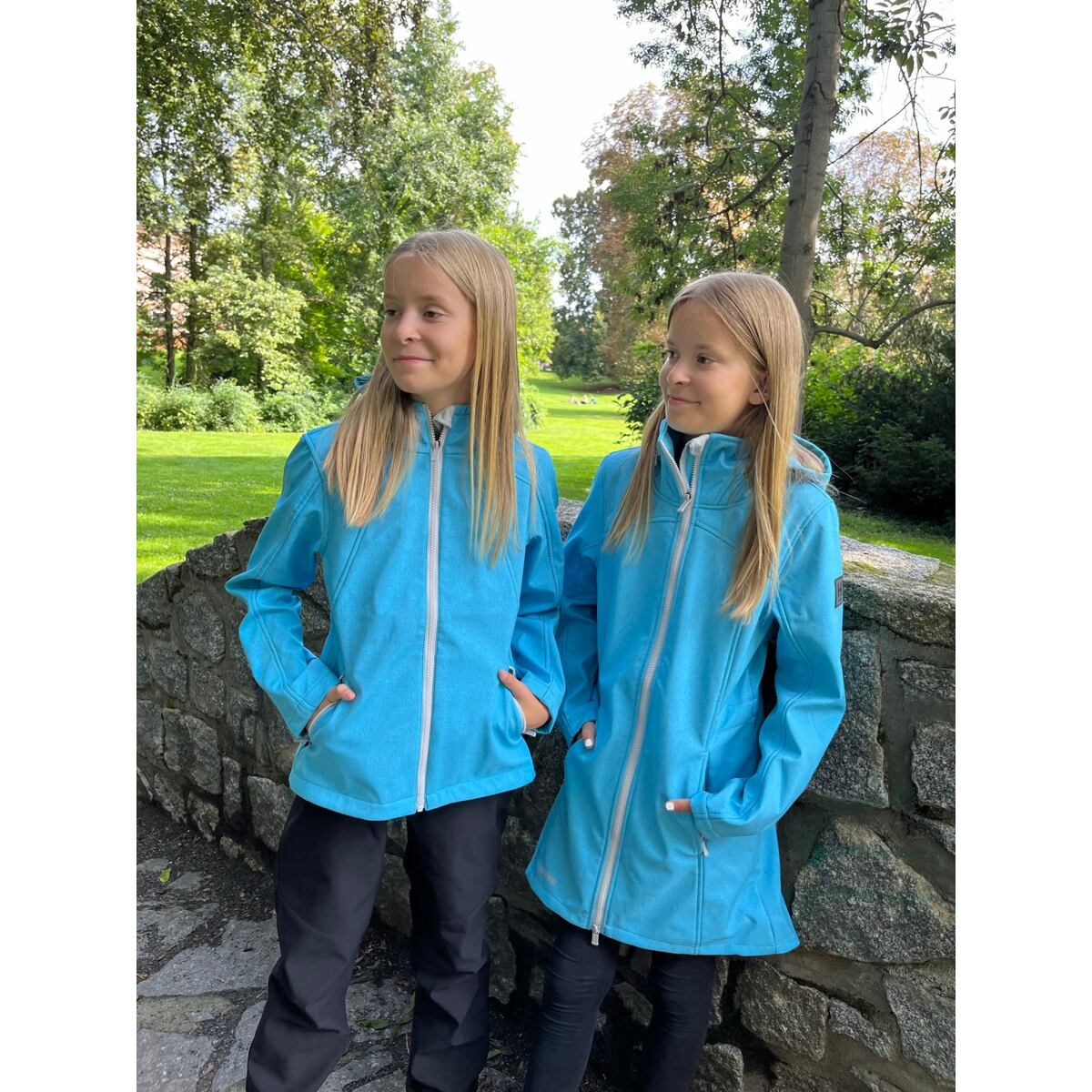 Huppa Dívčí softshellový kabát Ava arctic blue REFLEX