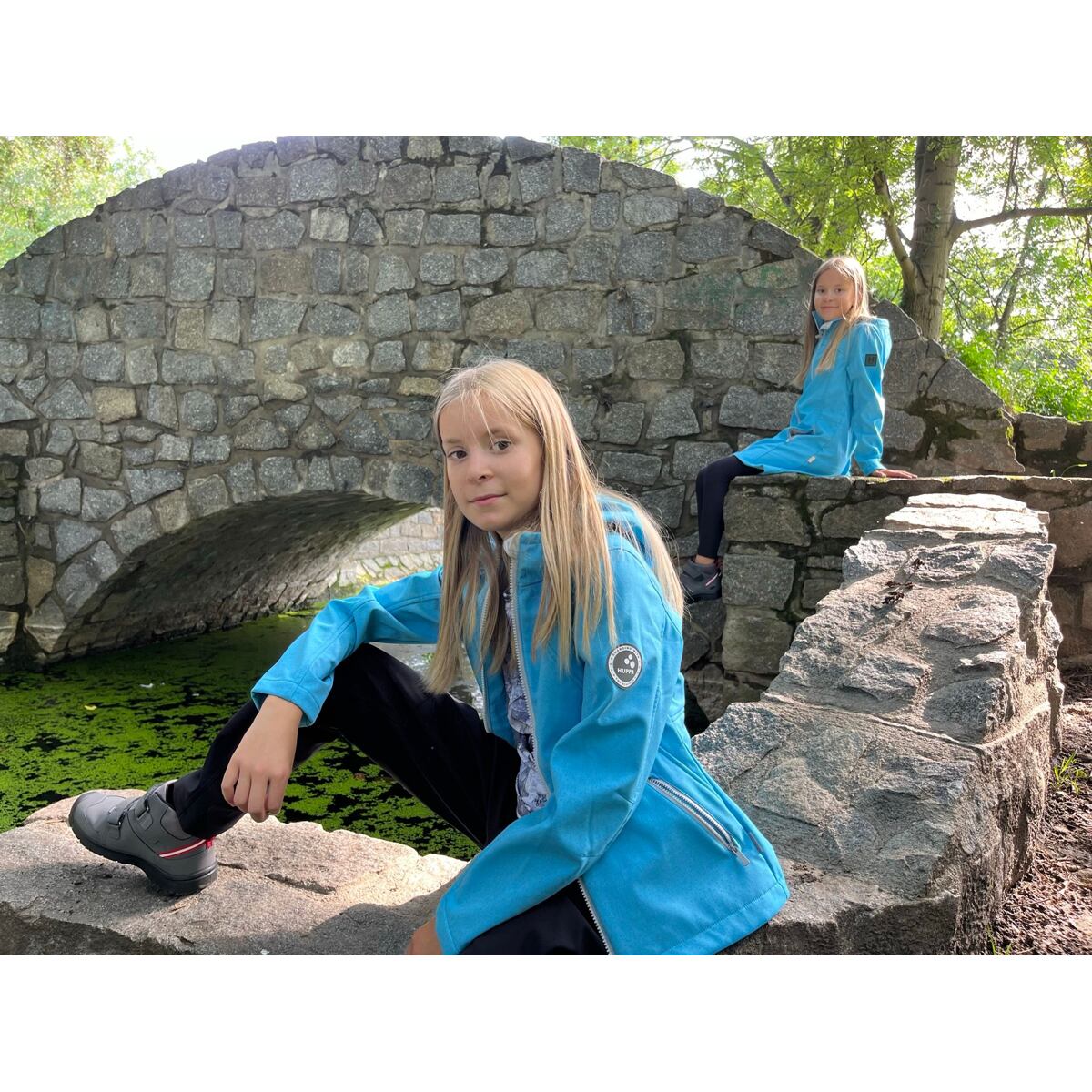 Huppa Dívčí softshellový kabát Ava arctic blue REFLEX