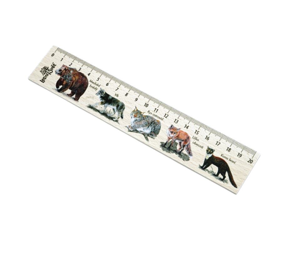 Lesní svět Dřevěné pravítko 20 cm