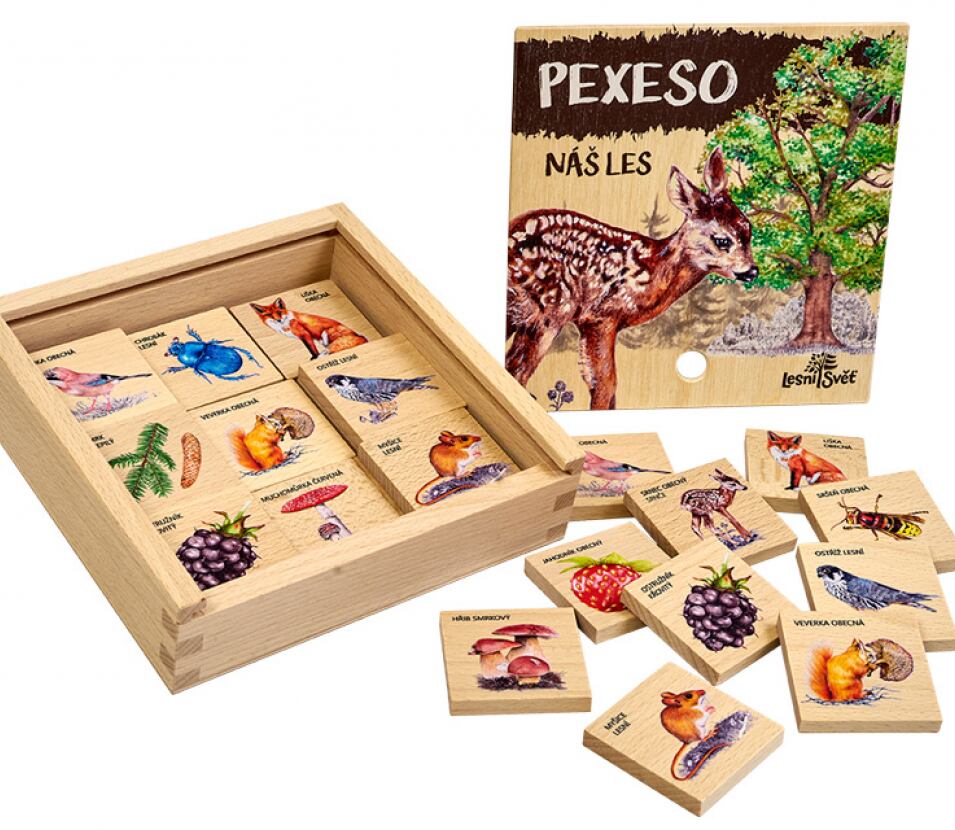 Lesní svět Dřevěné pexeso Klasické - varianty