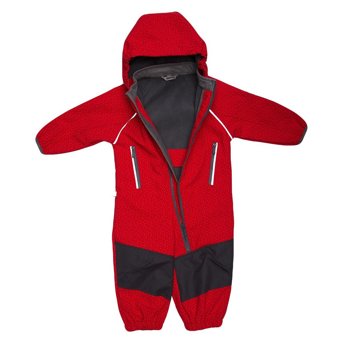 Huppa Dětská softshellová kombinéza Adal red/dark gray