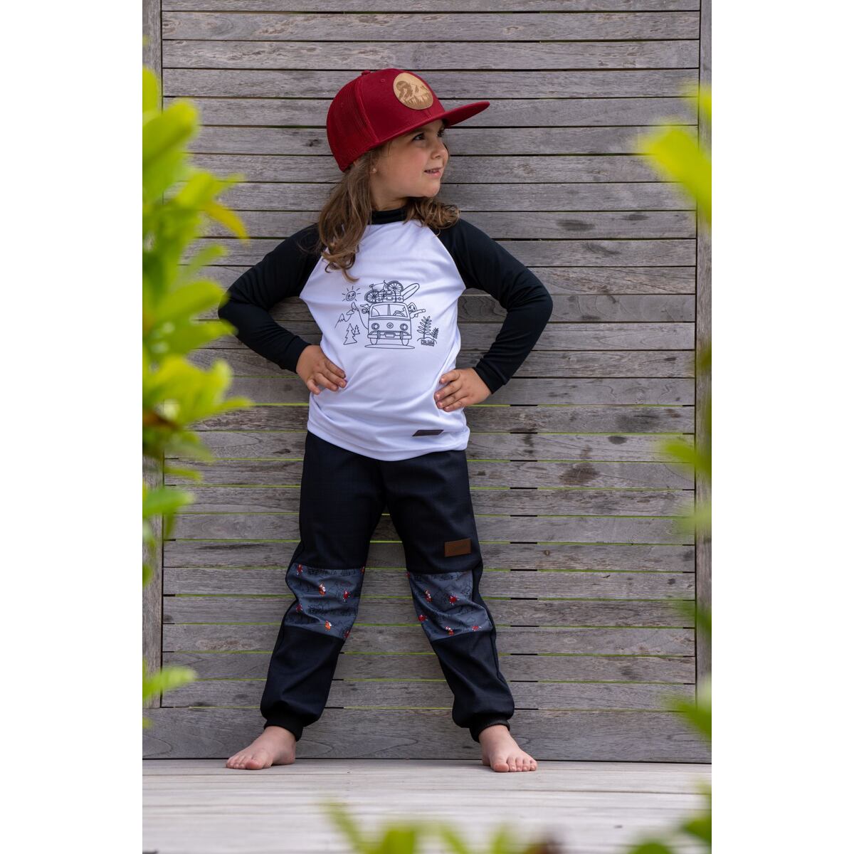 Promaledobrodruhy Dětské softshellové kalhoty bez zateplení black/grey