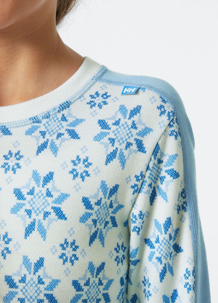 Helly Hansen Juniorské termoprádlo JR Graphic Lifa Merino set - bright blue