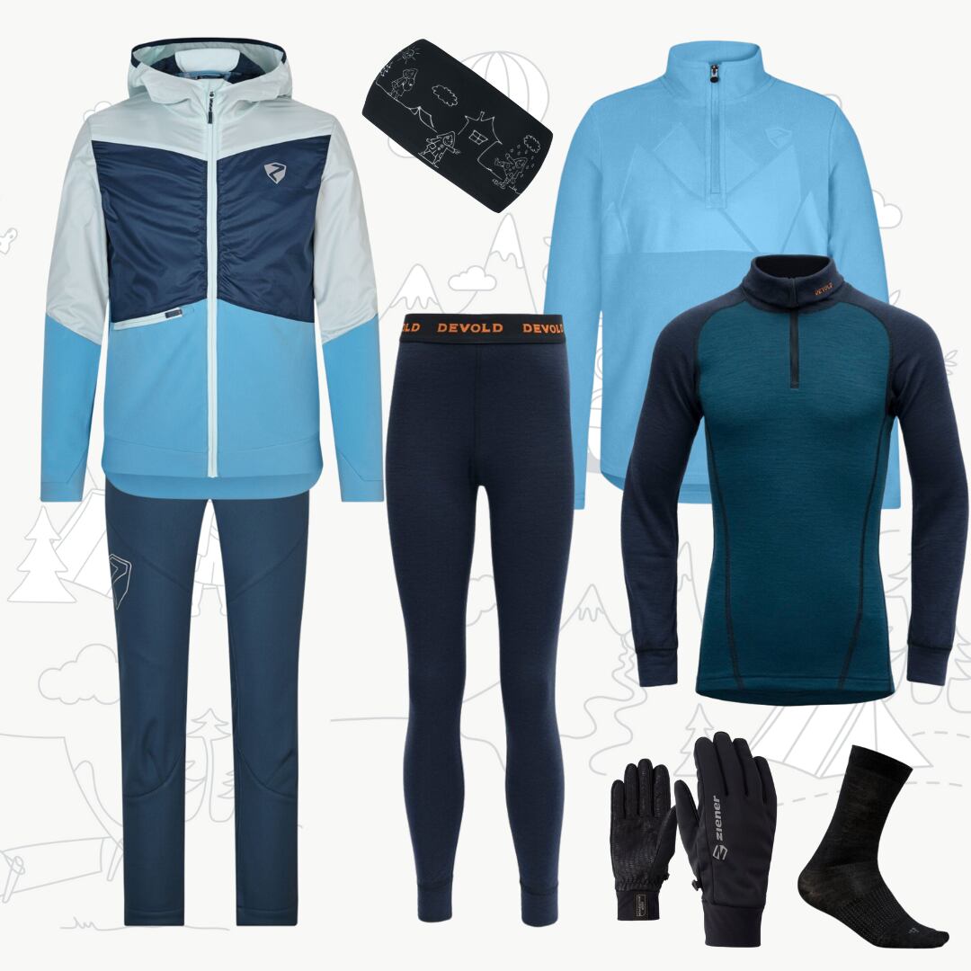 Ziener Dětské softshellové kalhoty Nifli Jr - hale navy