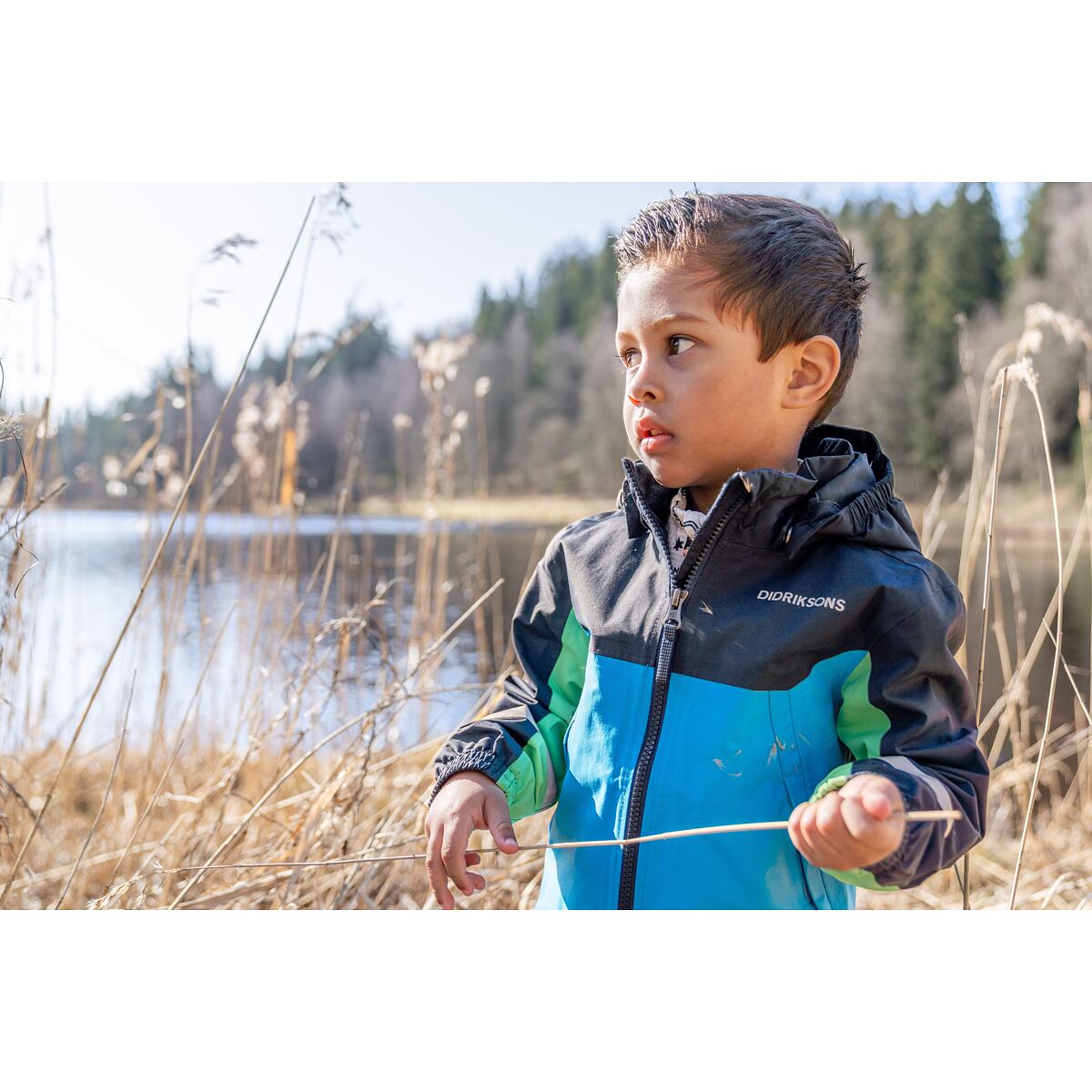 Didriksons Dětská nepromokavá bunda Pilvi flag blue - ROSTOUCÍ