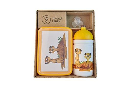 ZDRAVÁ LAHEV® SET ZDRAVÁ LAHEV A ZDRAVÁ SVÁČA svačinový box a lahev 0,5l Surikaty