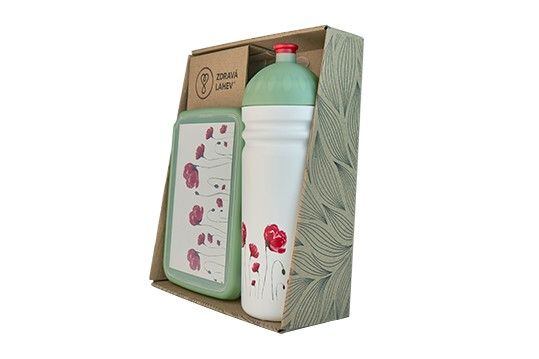 ZDRAVÁ LAHEV® SET ZDRAVÁ LAHEV A ZDRAVÁ SVÁČA svačinový box a lahev 0,7l Vlčí mák