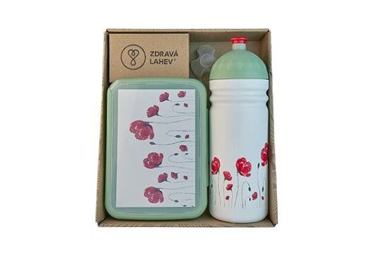 ZDRAVÁ LAHEV® SET ZDRAVÁ LAHEV A ZDRAVÁ SVÁČA svačinový box a lahev 0,7l Vlčí mák