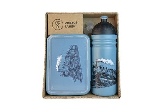 ZDRAVÁ LAHEV® SET ZDRAVÁ LAHEV A ZDRAVÁ SVÁČA svačinový box a lahev 0,7l Parní expres