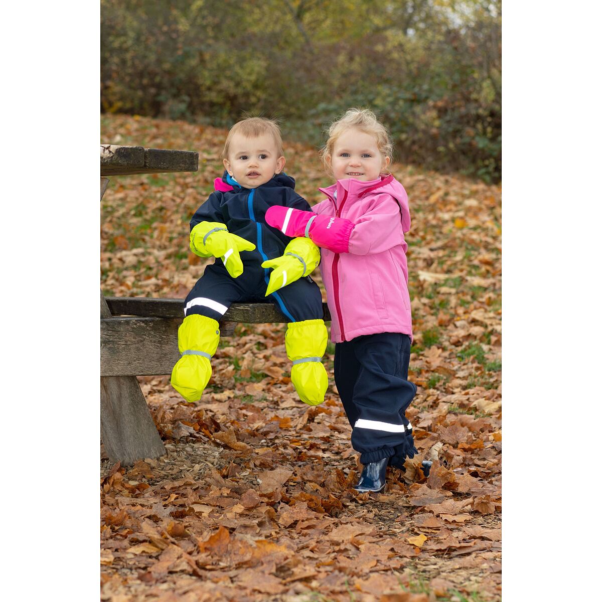 Playshoes Dětské zateplené rukavice do deště neonově žluté velikost rukavic