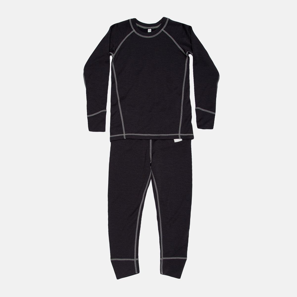 Huppa Dětské termoprádlo Ukko s merinem a bambusem dark gray