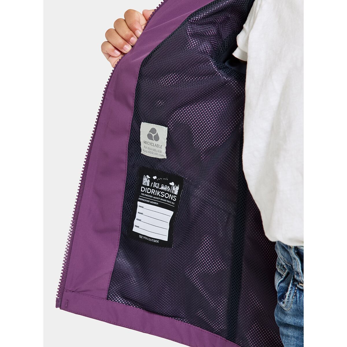 Didriksons Dětská nepromokavá bunda Norma grape - ROSTOUCÍ