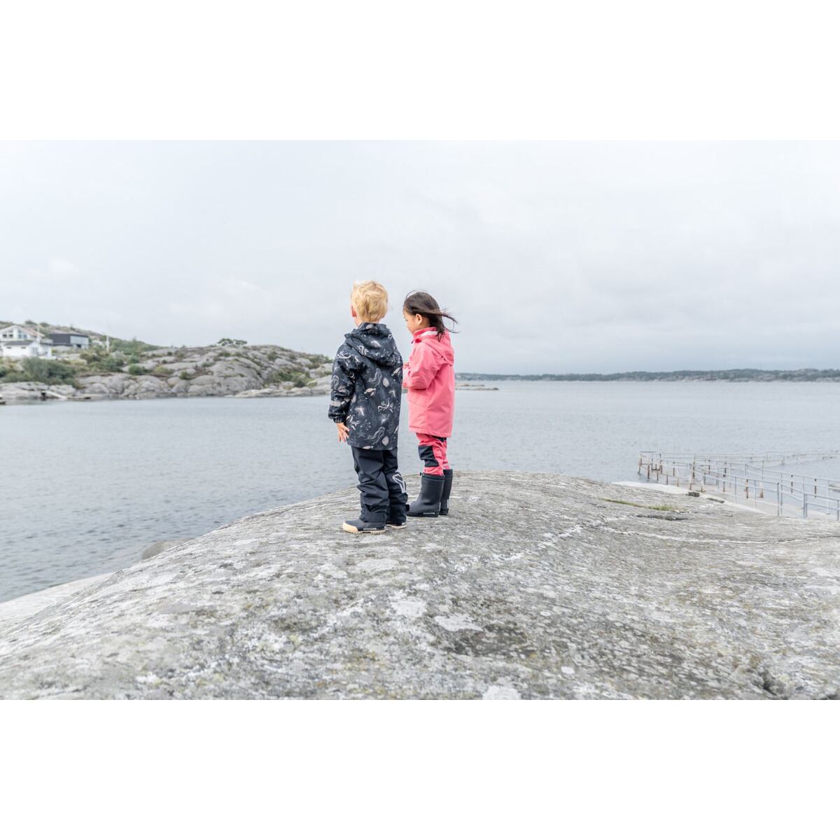 Didriksons Dětské nepromokavé kalhoty Avan navy - ROSTOUCÍ