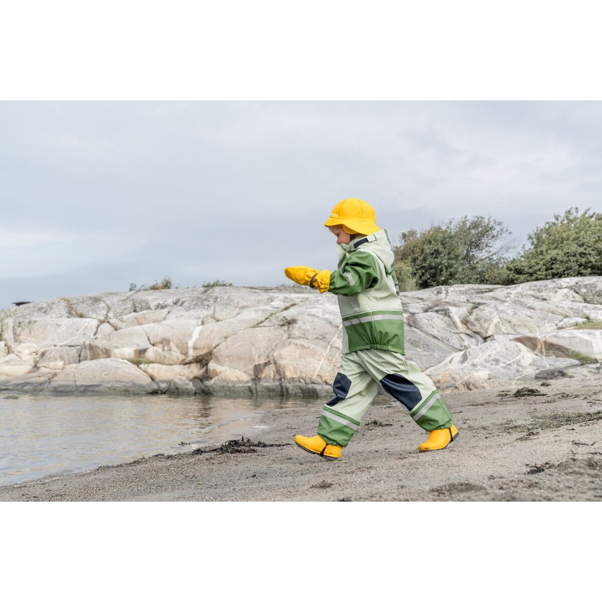 Didriksons Dětské rukavice do deště Glove 5 oat yellow