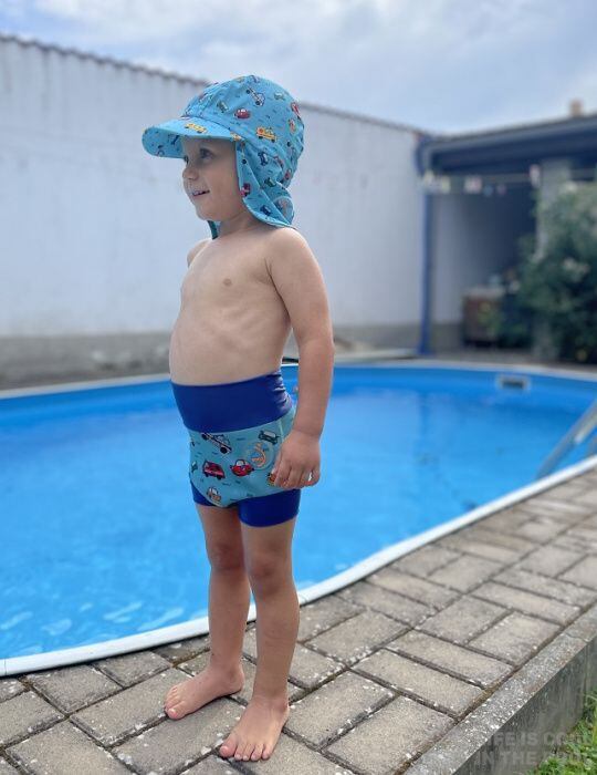 AquaKiddo Dětská UV kšiltovka pirát Cars - modrá