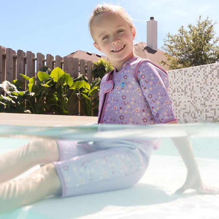 Splash About Dětská plovací vesta Go Splash Lilac Spring s bezpečnostním páskem