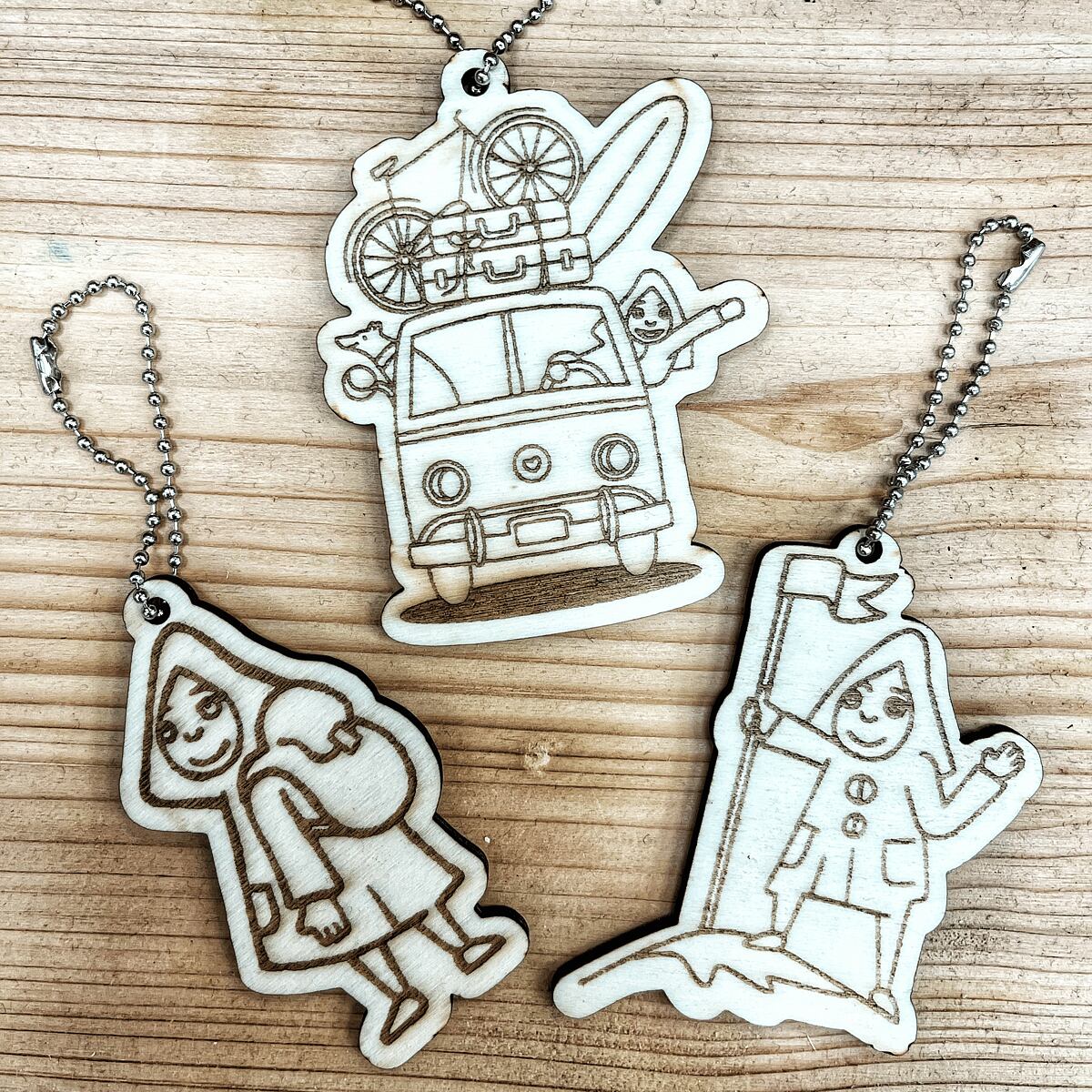 Promaledobrodruhy Dřevěný přívěsek na batoh nebo klíče Promaledobrodruhy.cz - Horal