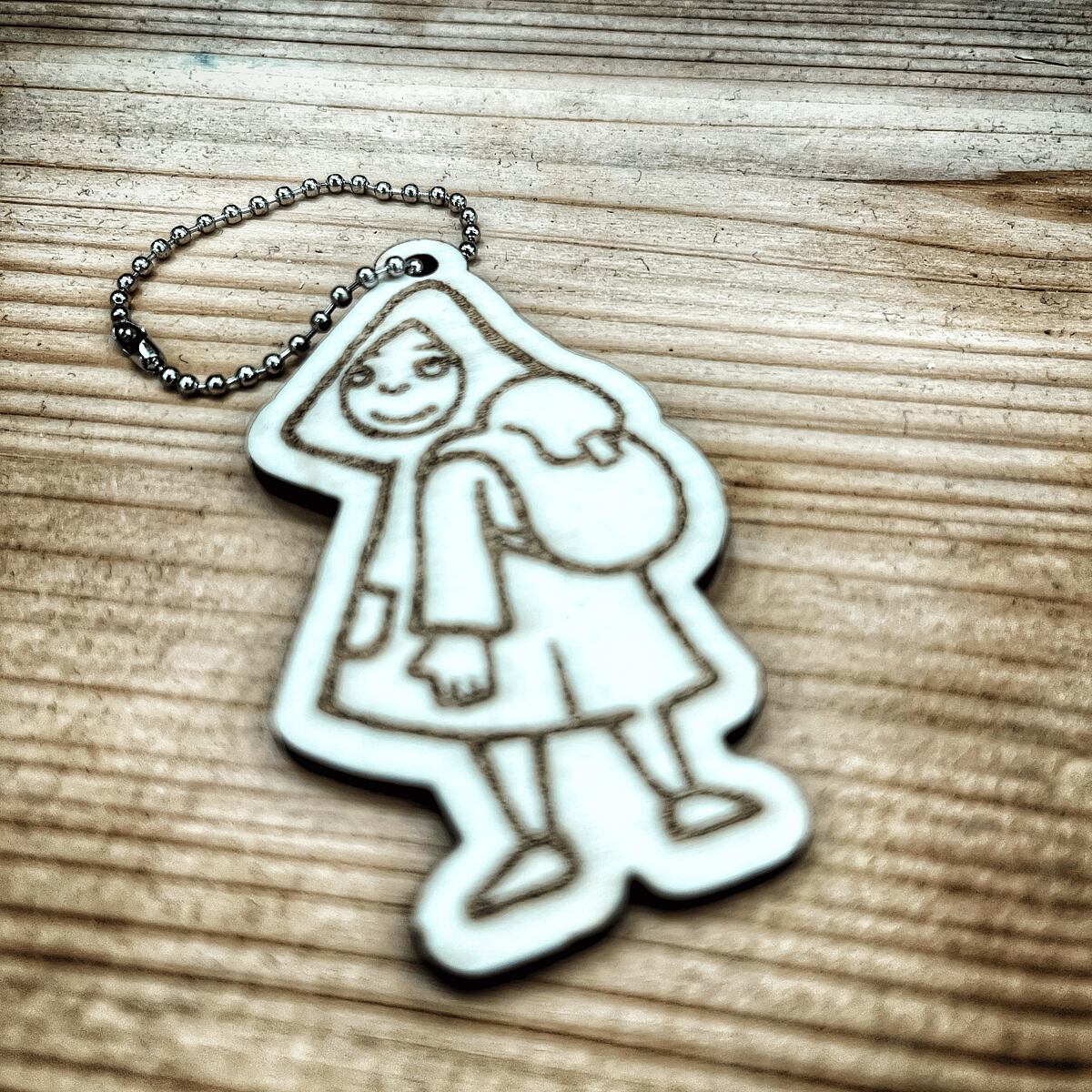 Promaledobrodruhy Dřevěný přívěsek na batoh nebo klíče Promaledobrodruhy.cz - Batůžkář