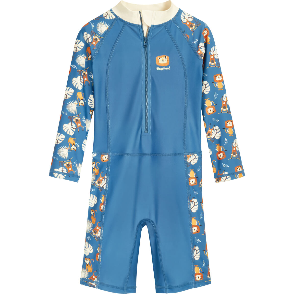 Playshoes Dětský UV overal Jungle petrol - dlouhý rukáv