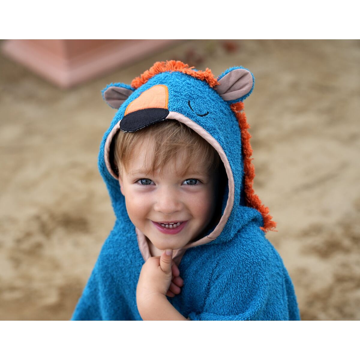 Playshoes Dětské pončo Jungle petrol