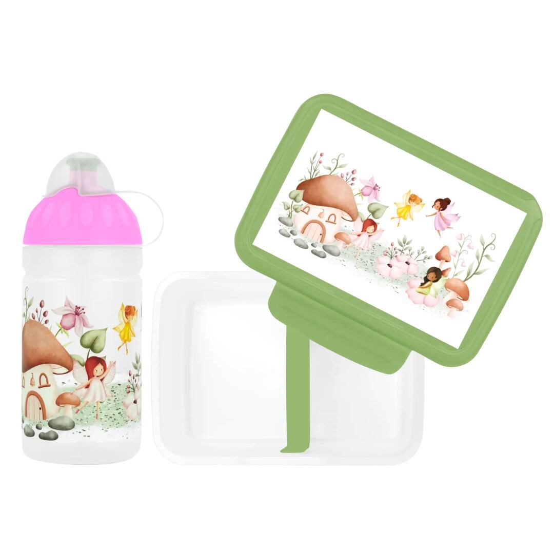 ZDRAVÁ LAHEV® SET ZDRAVÁ LAHEV A ZDRAVÁ SVÁČA svačinový box a lahev 0,5l Pohádkové víly