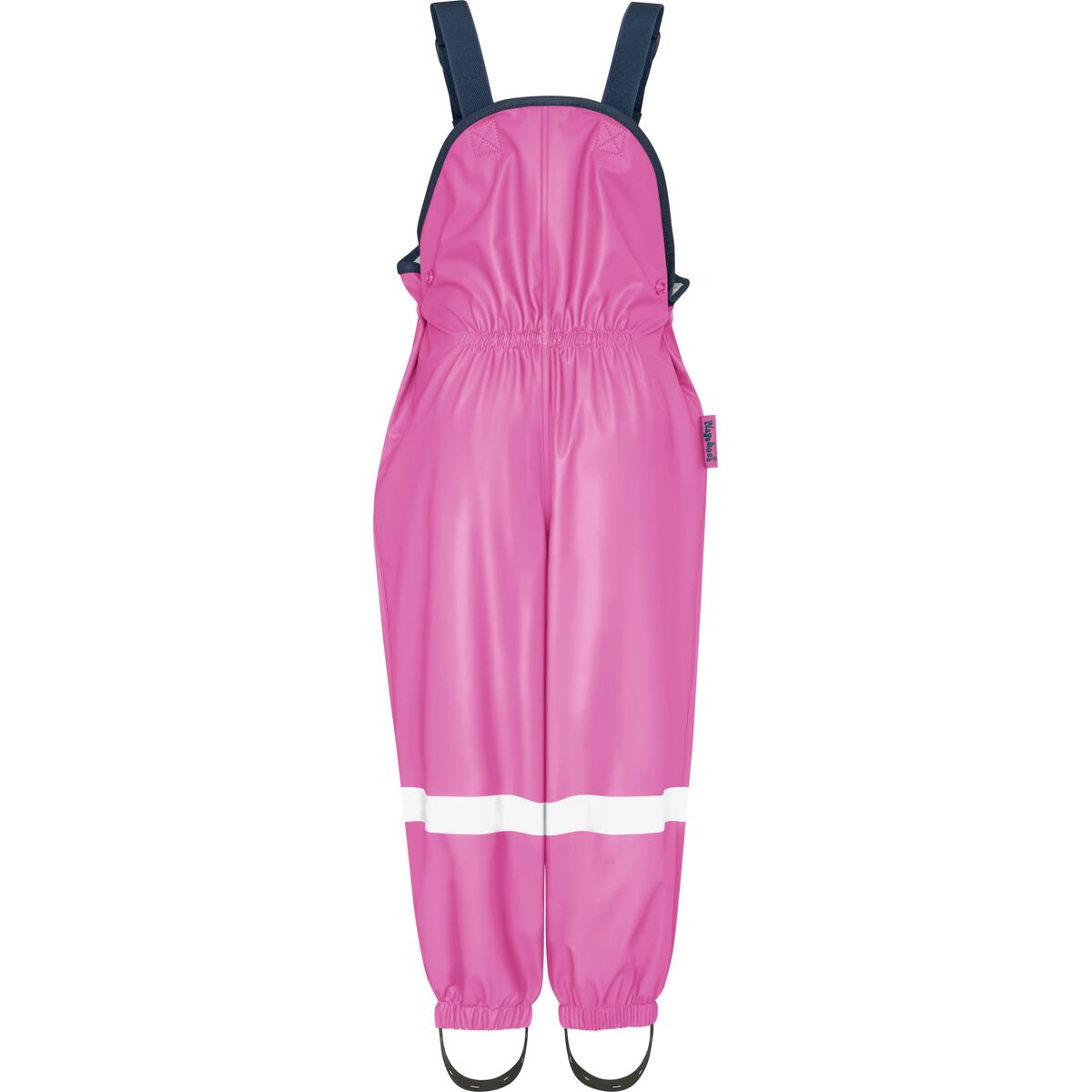 Playshoes Dětské kalhoty do deště s fleecem růžové