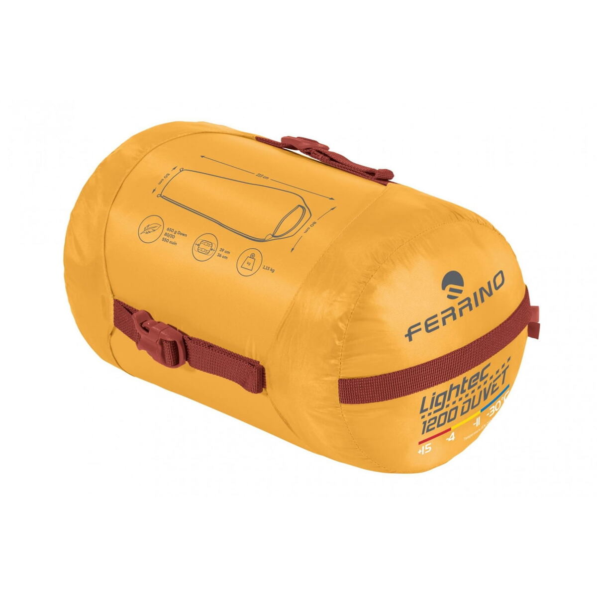 Ferrino Péřový spací pytel Lightec 1200 Duvet - žlutý