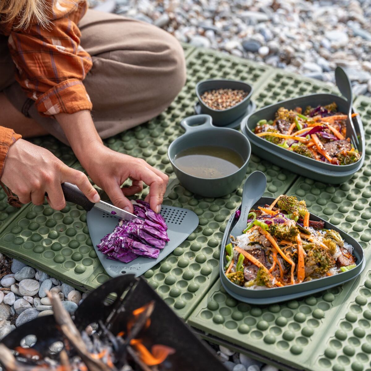 Light my fire Cestovní sada nádobí Outdoor MealKit 2.0 sagegreen