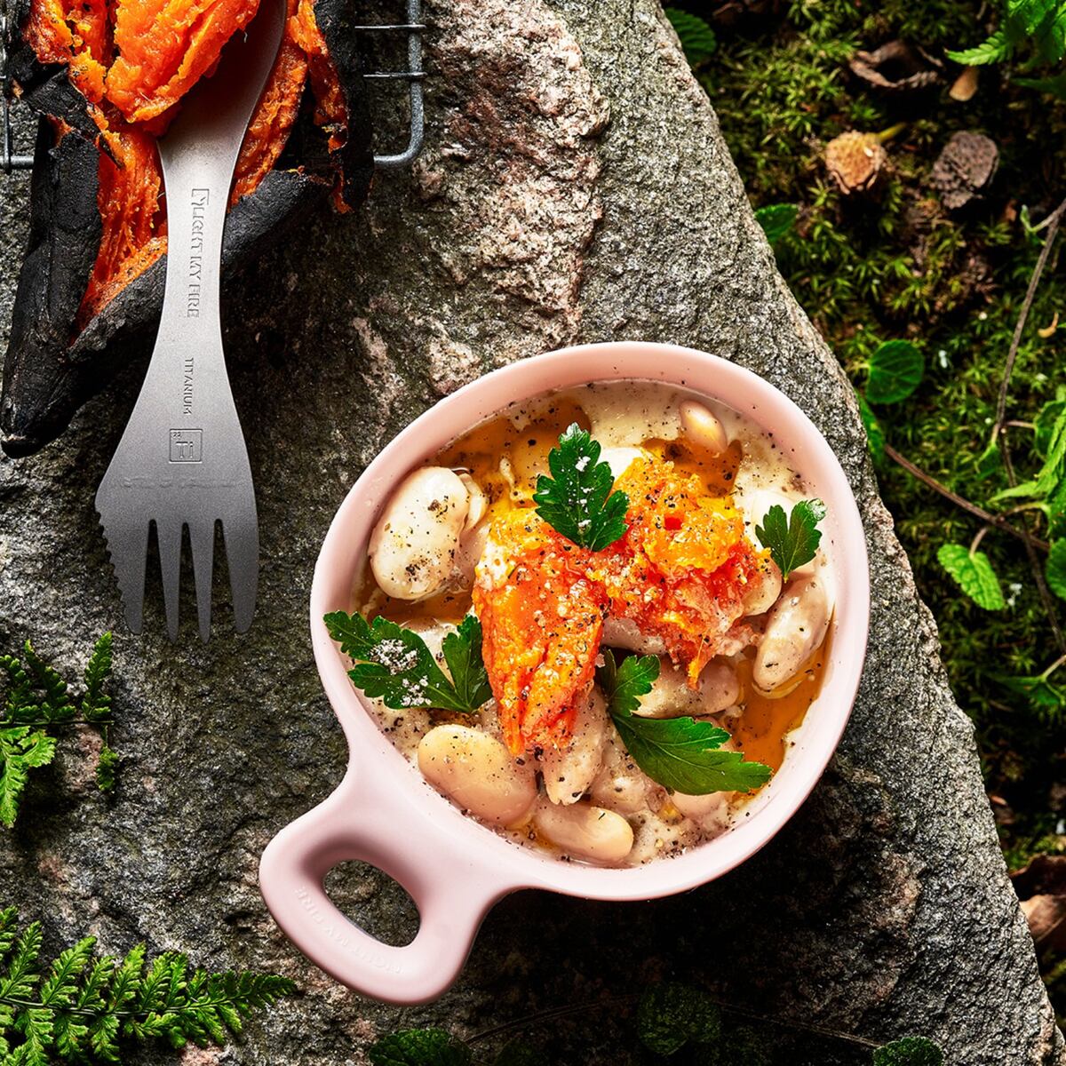 Light my fire Cestovní miska s uchem Swedish Kåsa hazyblue