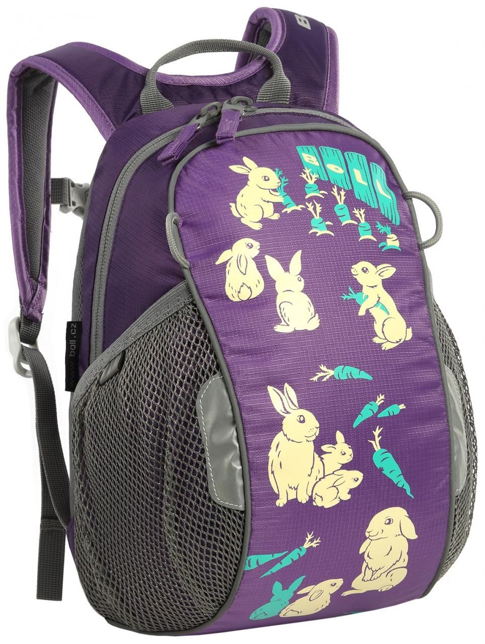 Dětský batoh Boll Bunny lavender 6 l s plyšákem Myškou