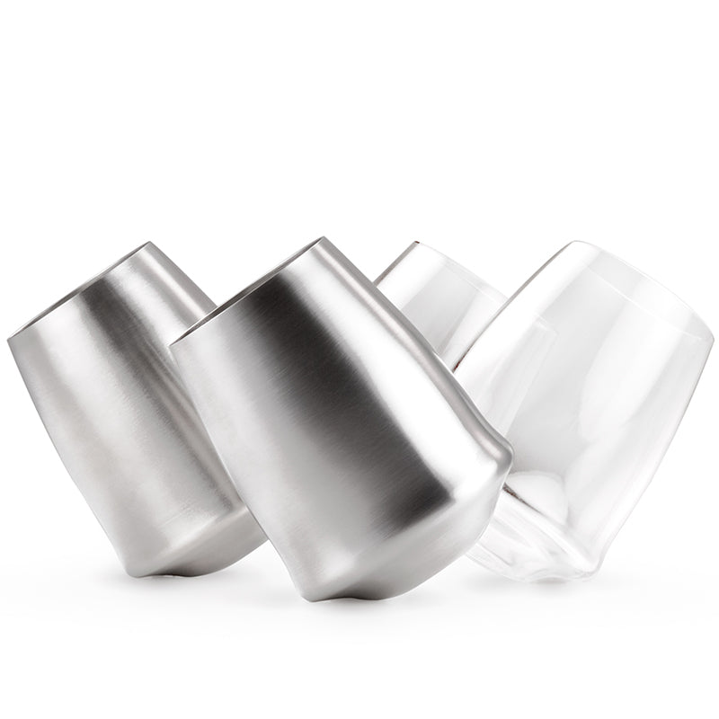 GSI outdoors Nerezová sklenice na víno Glacier Stainless Steemless Wine Glass 350 ml