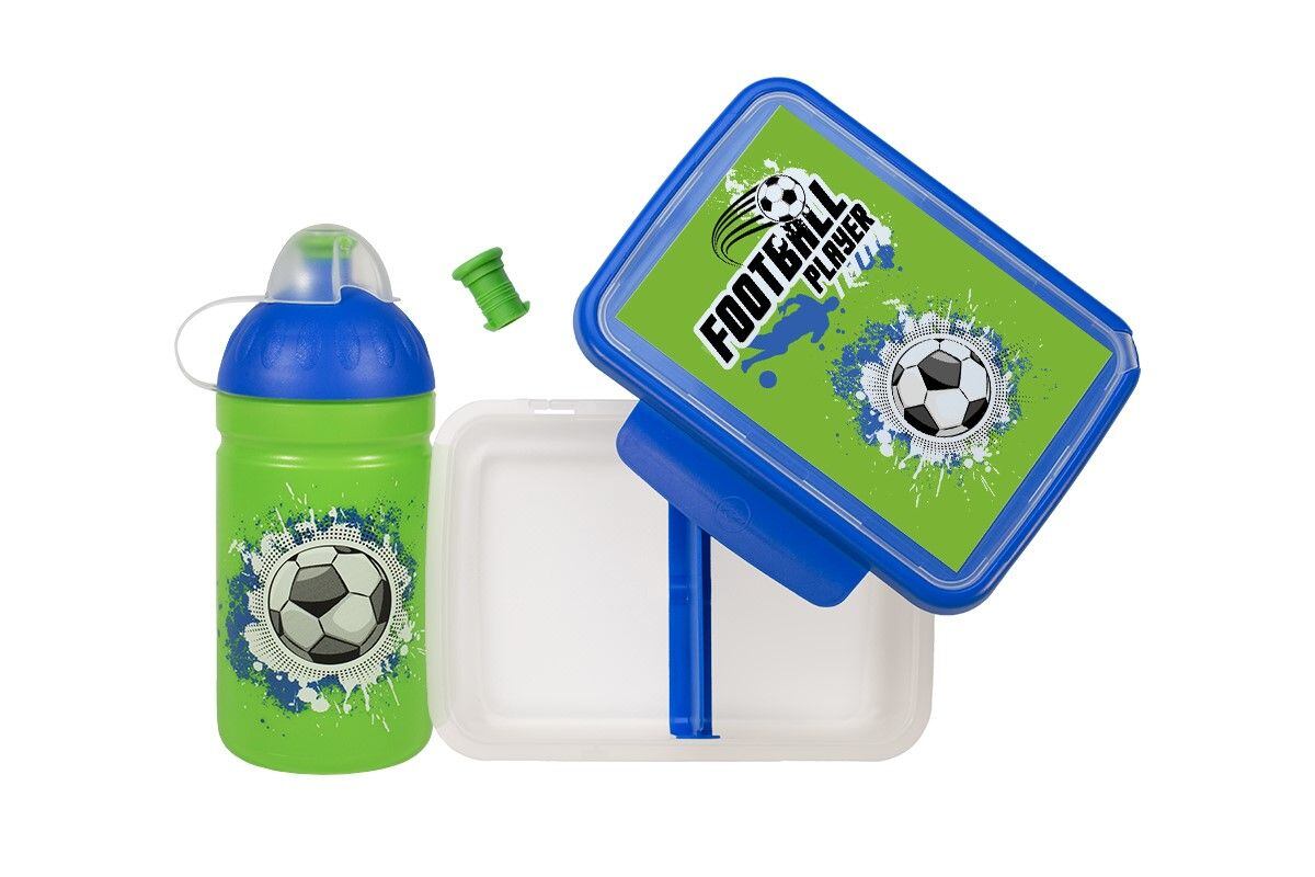 ZDRAVÁ LAHEV® SET ZDRAVÁ LAHEV A ZDRAVÁ SVÁČA svačinový box a lahev 0,5l Fotbal