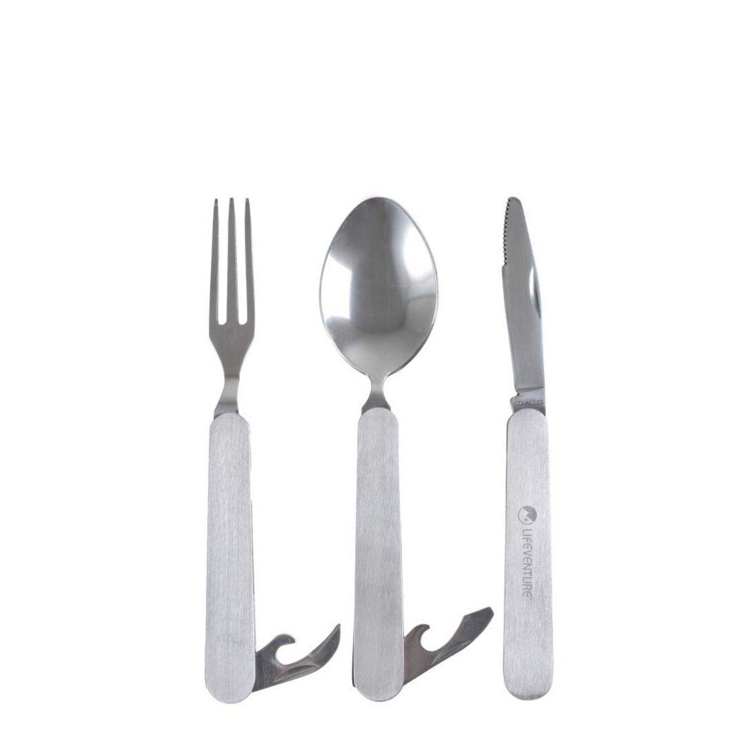 LifeVenture Set skládacího příboru Lifeventure Knife Fork Spoon Set - Folding