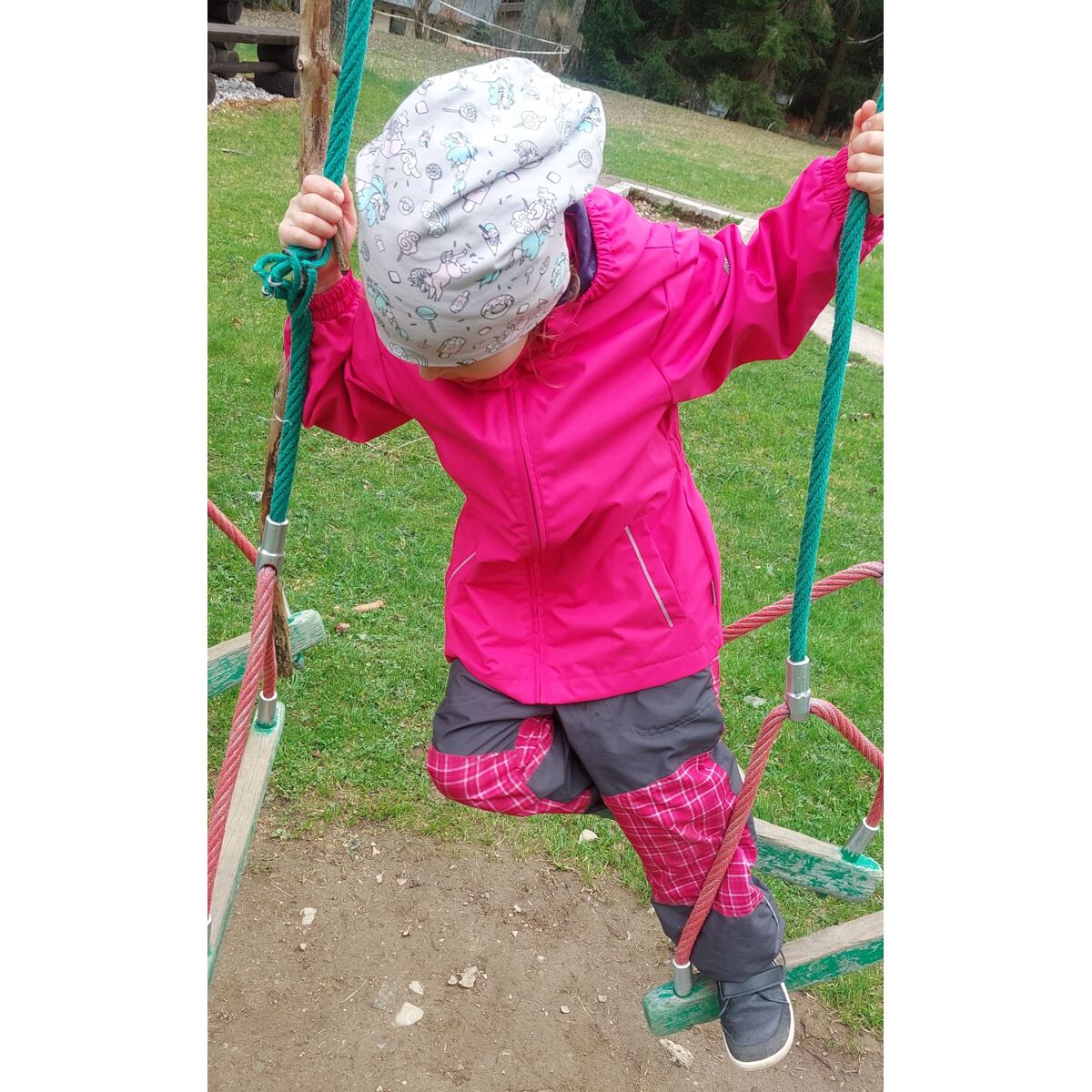 Huppa Dětská nepromokavá bunda Joly fuchsia