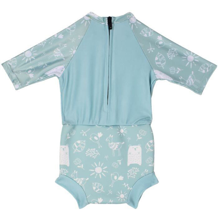 Splash About Dětské plavky/kostýmek Happy Nappy 3/4 rukáv Sunsuit Sunny Bear