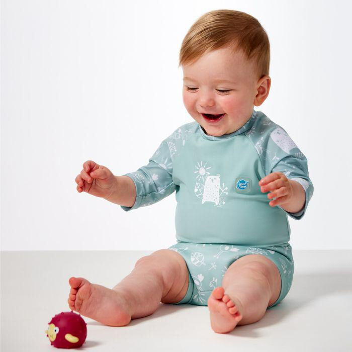 Splash About Dětské plavky/kostýmek Happy Nappy 3/4 rukáv Sunsuit Sunny Bear