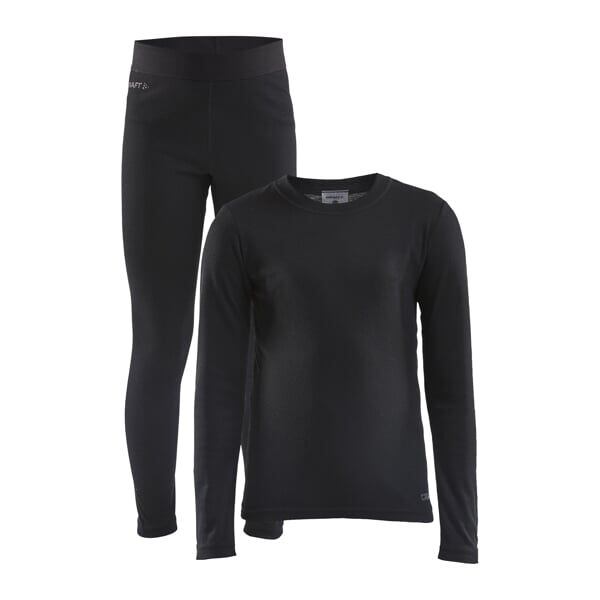 Craft Dětské termoprádlo Core set Warm Baselayer černé
