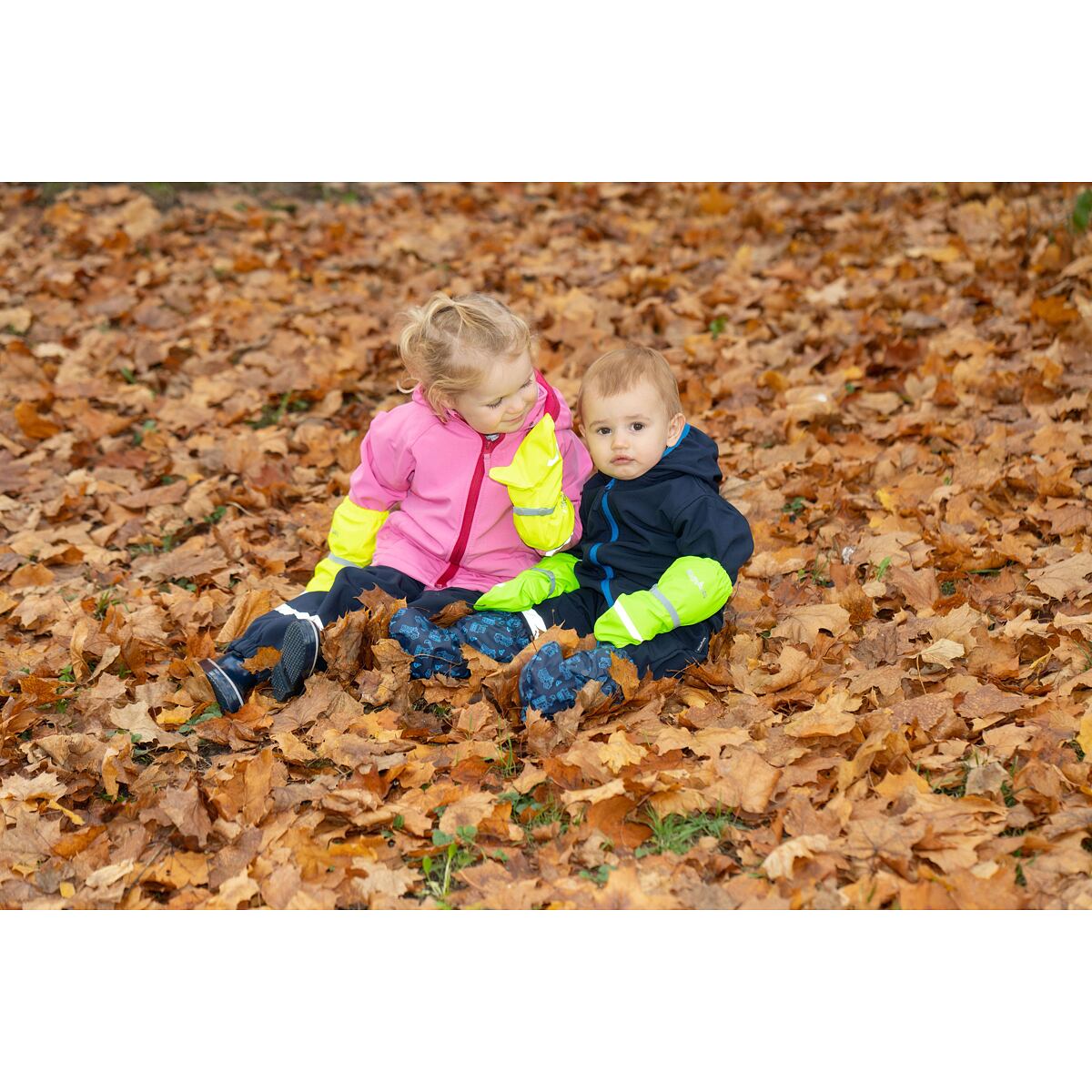 Playshoes Dětské zateplené rukavice do deště neonově žluté velikost rukavic