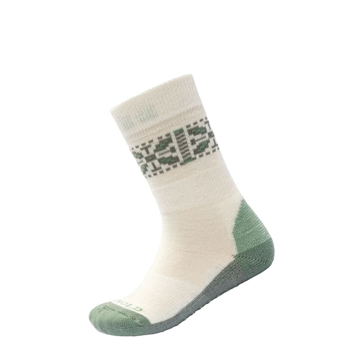 Devold Dětské funkční ponožky s merinem Multi Medium Kid Sock s protiskluzem raw white
