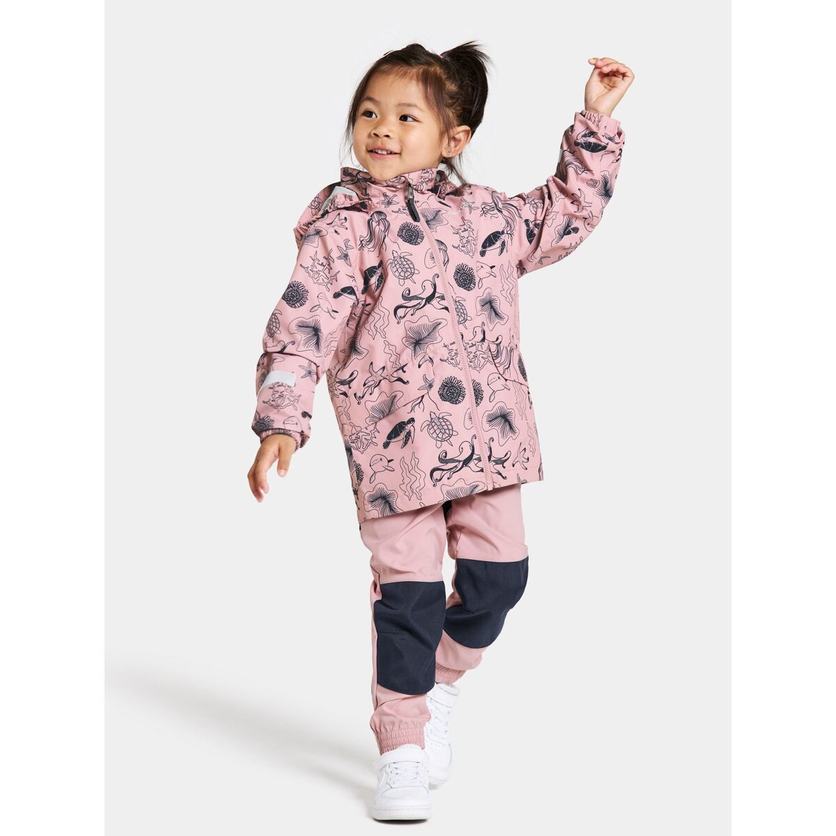 Didriksons Dětská nepromokavá bunda Norma ocean soft pink - ROSTOUCÍ