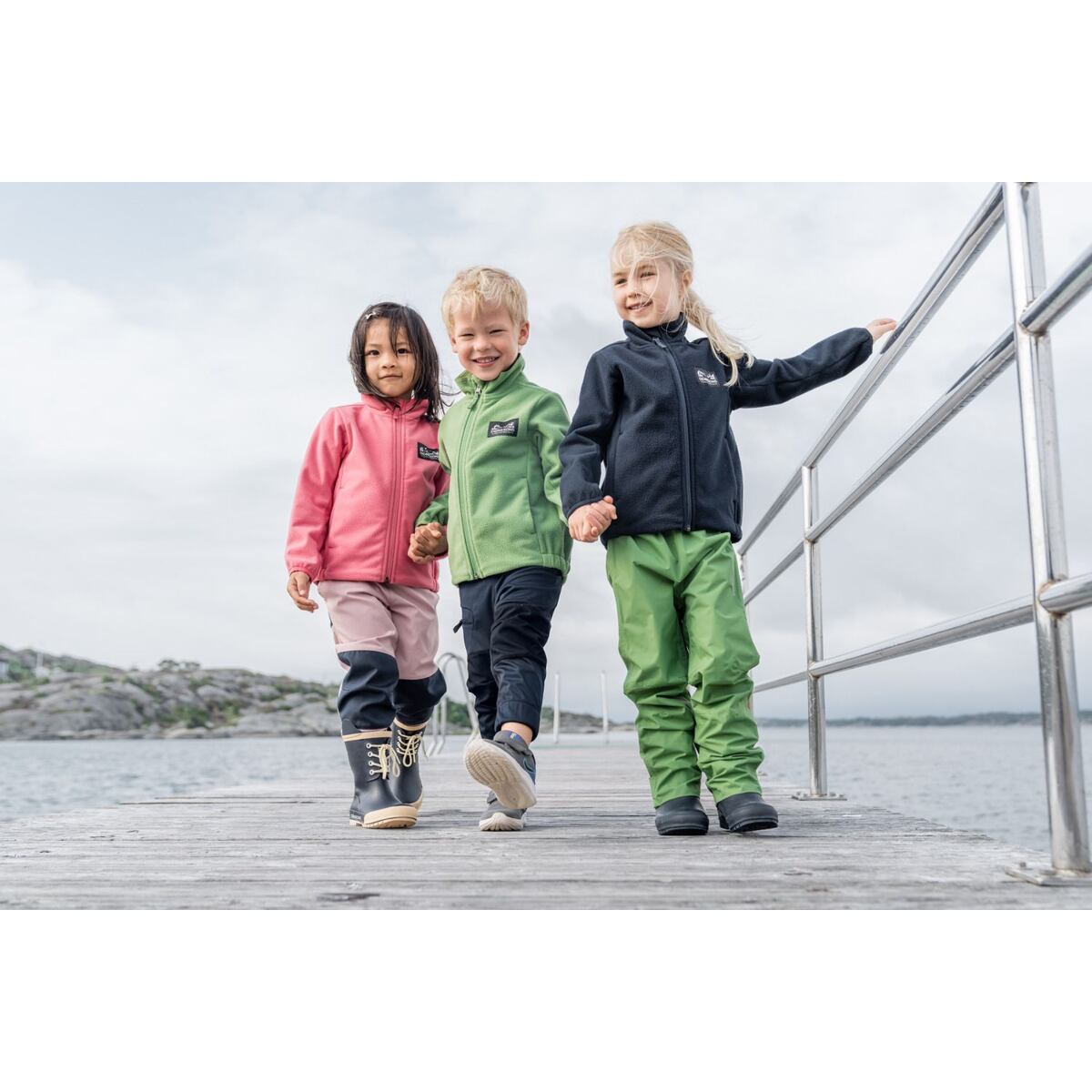 Didriksons Dětské softshellové kalhoty Lovet navy