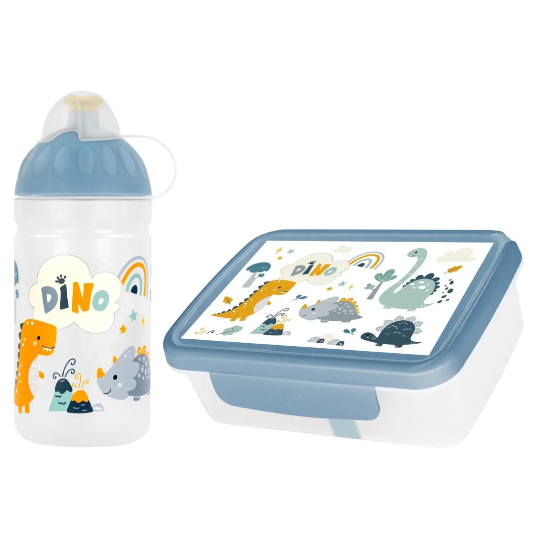 ZDRAVÁ LAHEV® SET ZDRAVÁ LAHEV A ZDRAVÁ SVÁČA svačinový box a lahev 0,5l Dino
