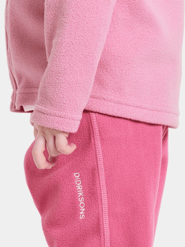 Didriksons Dětská fleecová mikina Monte light heather pink