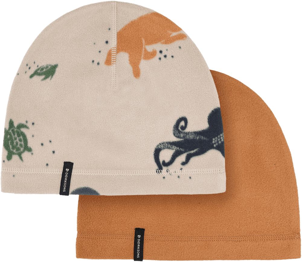 Didriksons Dětská fleecová čepice Monte beanie almond tree 2 pack