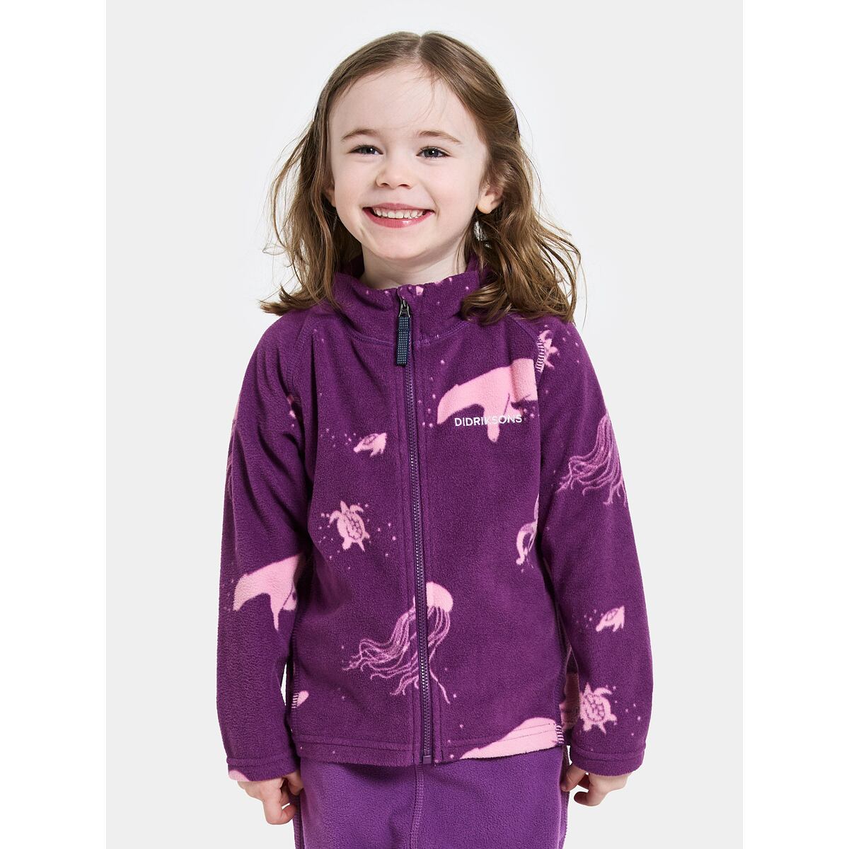 Didriksons Dětská fleecová mikina Monte winter ocean purple