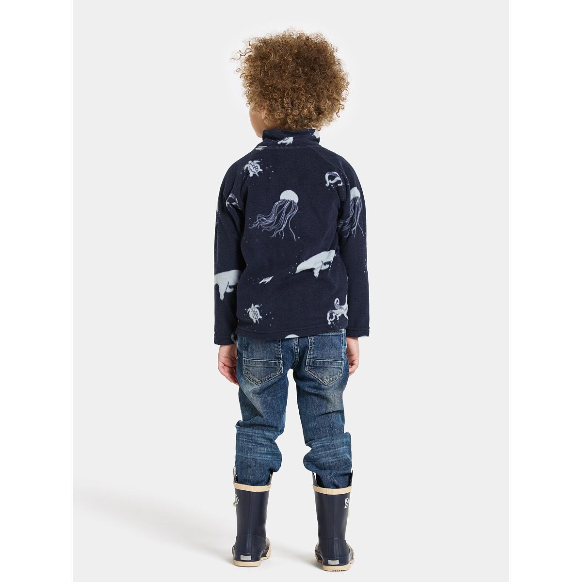 Didriksons Dětská fleecová mikina Monte winter ocean blue