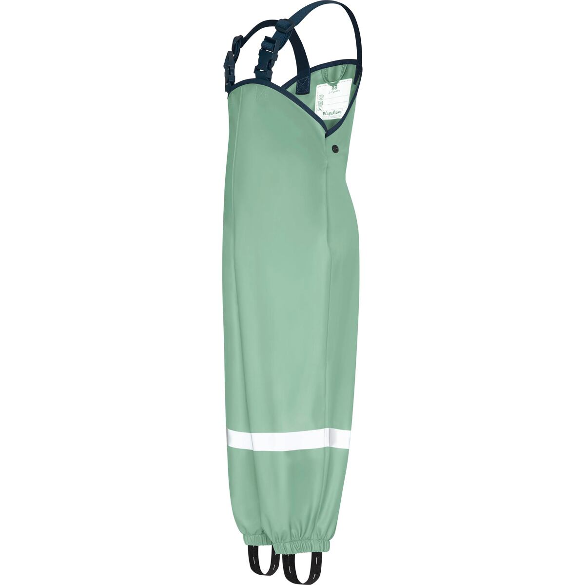 Playshoes Dětské kalhoty do deště s fleecem zelené