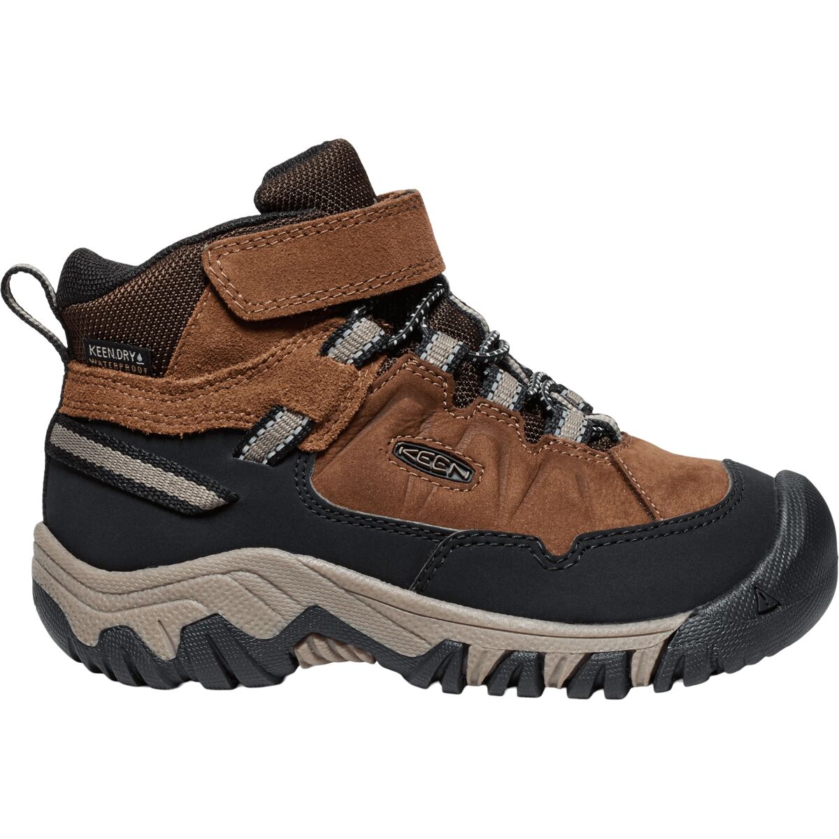KEEN Dětské boty Targhee IV Mid WP - bison/brindle